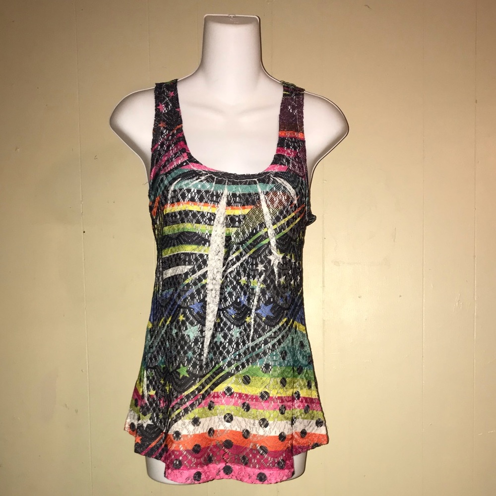 Crocheted razor back tank